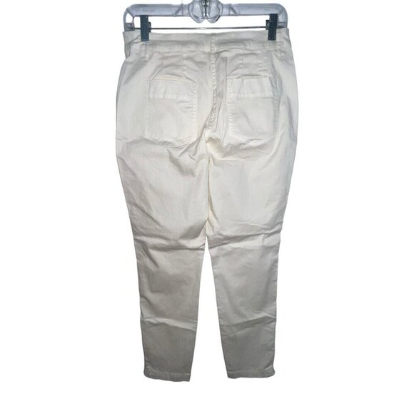 PLY THE WATERS GUIDEBOAT CO. WOMEN LIGHT YELLOW PANTS ANKLE ZIPPER MOTO SIZE 26 - Picture 4 of 12